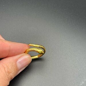 24K Solid Gold Snake Ring